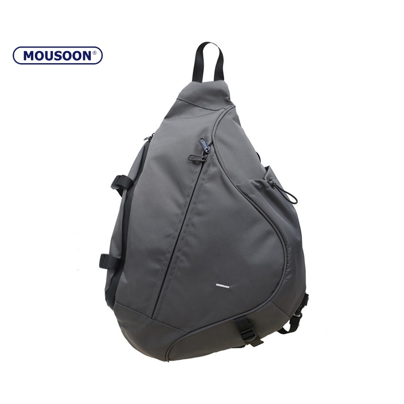 Mousoon กระเป๋าสะพายไหล่ผู้ชาย Tote Bag ความจุขนาดใหญ่ Casual Sports Bag Tide Bag กระเป๋าคาดหน้าอกผู้ชายกลางแจ้ง