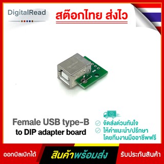 Female USB type-B to DIP adapter board