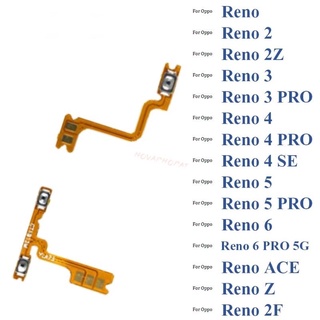 สายแพปุ่มปรับระดับเสียง เปิดปิด สําหรับ Oppo Reno 2 2Z 3 3PRO 4 4PRO 4 SE 5 5PRO 6 6PRO 5G ACE Z 2F Pro