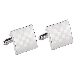 Cross-border Hot-selling Cufflinks Fashion Mens French Business Shirt Laser Plaid Cuff Buckle Cuff Nails Badge Jewelry