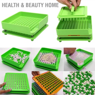 Health &amp; Beauty Home เครื่องมือพลาสติกกรอกแคปซูล 100 หลุม 0 # 2 สี สำหรับบ้านและสุขภาพ