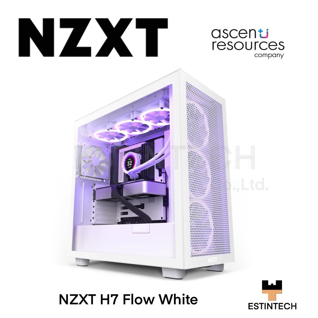 Case (เคส) NZXT H7 Flow White ของใหม่ประกัน 2ปี