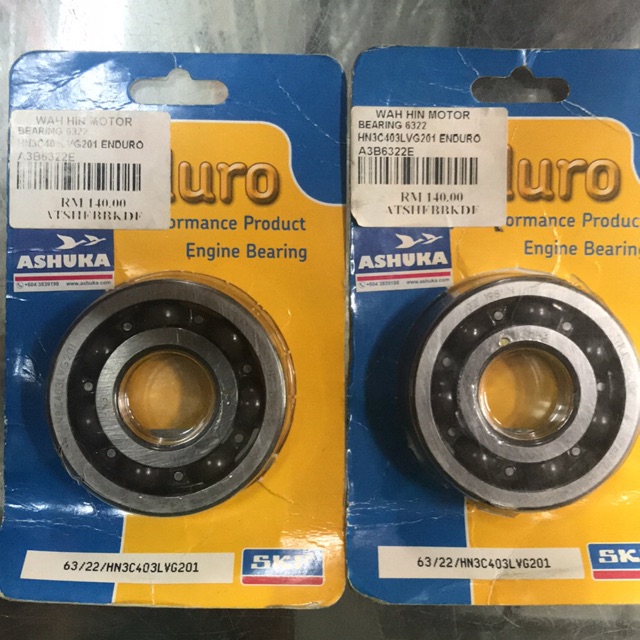 6322 HNC403LVG201 ASUKA SKF ENDURO BEARING สําหรับ Honda WAVE125