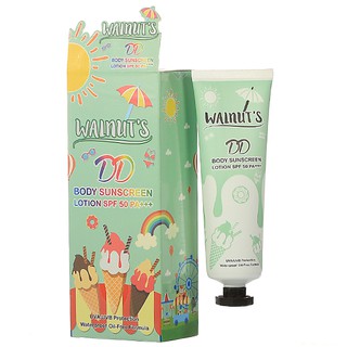 (กล่องเขียว) ดีดี ครีม วอลนัท WALNUTS DD BODY SUNSCREEN LOTION SPF 50 PA++