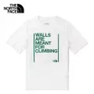 THE NORTH FACE S/S WALLS ARE MEANT FOR CLIMBING TEE - A เสื้อยืดเดินป่า เสื้อยืดแขนสั้น เสื้อยืดผ้าฝ้าย