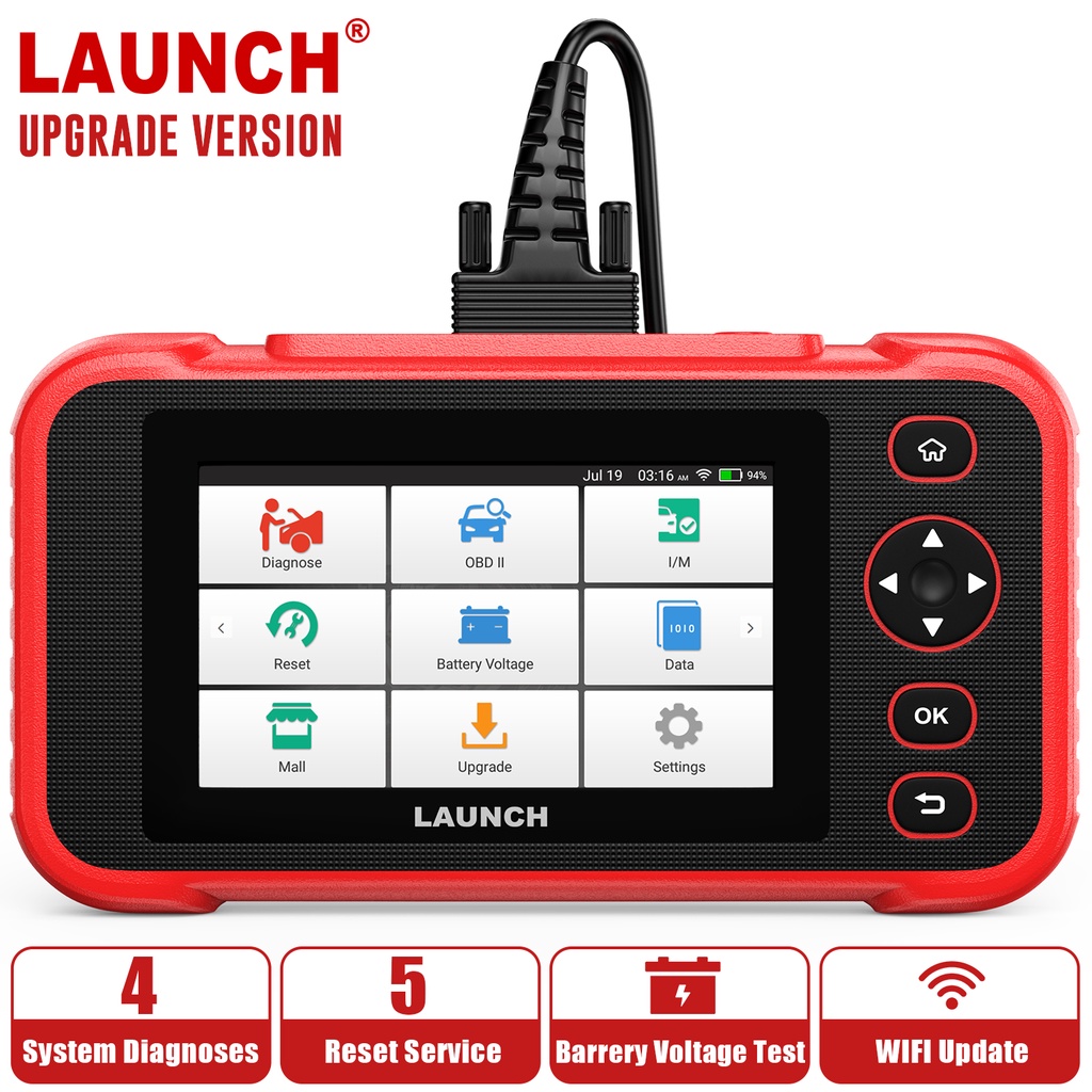 Launch CRP129I OBD2 เครื่องสแกนเนอร์อ่านโค้ด 4 ระบบ TPMS หัวฉีดทดสอบน้ํามัน EPB ETS รีเซ็ต OBD เครื่