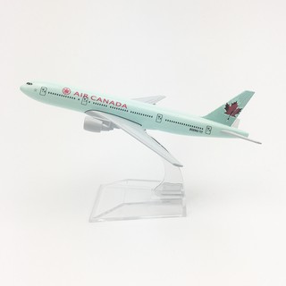 [16cm] โมเดลเครื่องบิน Air Canada 777 (Aircraft Metal Model) วัสดุทำจากเหล็ก มีล้อเครื่องบิน พร้อมฐานพลาสติก