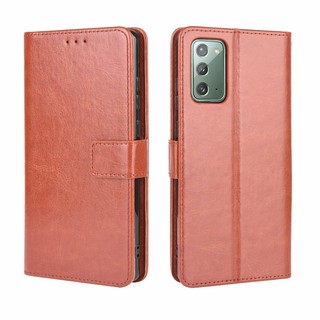 เคสสำ Samsung Galaxy S20 FE Case PU Leather Flip Phone Case Samsung S20FE เคสโทรศัพท์มือถือ พลิกซองโทรศัพท์