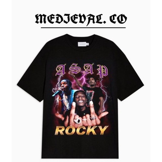 [S-5XL]Asap ROCKY Rap เสื้อยืดลําลอง สําหรับผู้ชาย ผู้หญิง แขนสั้น พิมพ์ลายวงดนตรี 30S สไตล์วินเทจ