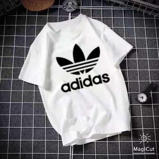 ⚡⚡เสื้อยืด ผ้ามัน ลายADIDAS ผ้านุ่มใส่สบาย ใส่เดียวหรือคู่ก็ได้ ซักไม่ยั้บ บางใส่สบาย👕🎈