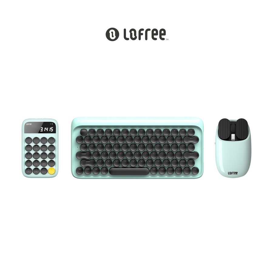 Xiaomi Lofree Dual-Mode Keyboard & Mouse & Calculator/Number Pad (Blue)  รองรับทุกระบบการใช้งาน #ชุด