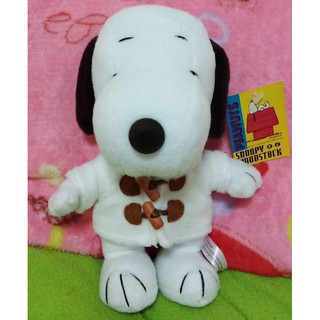 ตุ๊กตา snoopy woodtrock Peanutsใส่เสื้อมีฮู้ดลิขสิทธิ์แท้100% สูง 8 นิ้ว