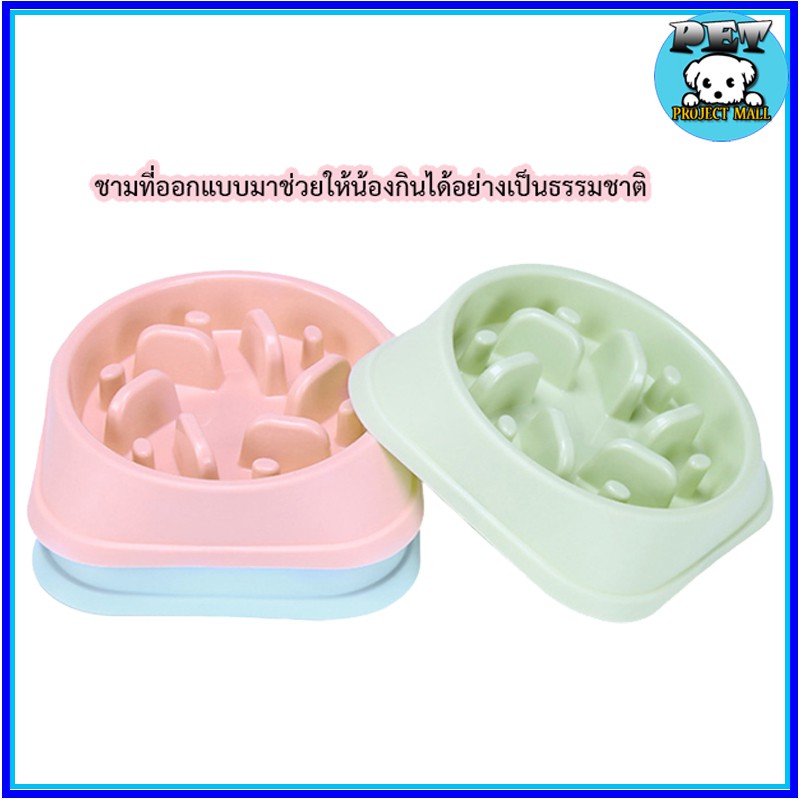 PP-013 ชามอาหารสัตว์เลี้ยงสำหรับสุนัขและแมว ช่วยฝึกให้กินอาหารช้าลง ลดปัญหาสำลักและกินมูมมาม