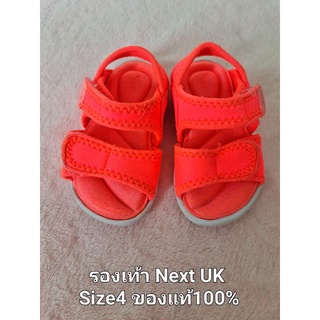 รองเท้าเด็ก ผู้หญิง Next UK Size4 รองเท้าหัดเดิน รองเท้าแบรนด์ สีชมพู (ส่งต่อ)