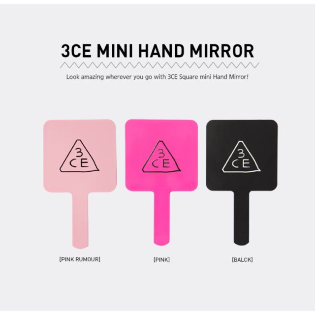 [พร้อมส่ง] 3CE MINI HAND MIRROR