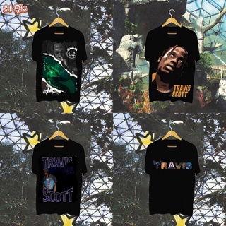 คอลูกเรือเสื้อยืดคอกลม21 สินค้าเดิม/เสื้อยืดโอเวอร์ไซส์/Rapper/Travis Scott^TS splicing 2Pac/ผ้าฝ้าย 100% Oversize SML ด