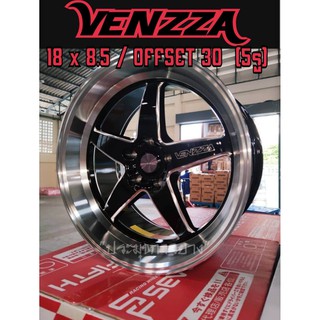 ล้อแม็กขอบ18 WELD แยกคู่หน้า 18x8.5/9.5/10.5 5รู114.3  ET+35/+22/+13 ยี่ห้อVENZZA สีดำเงารุ่น(WFS) FLOWFORMING ราคาพิเศษ