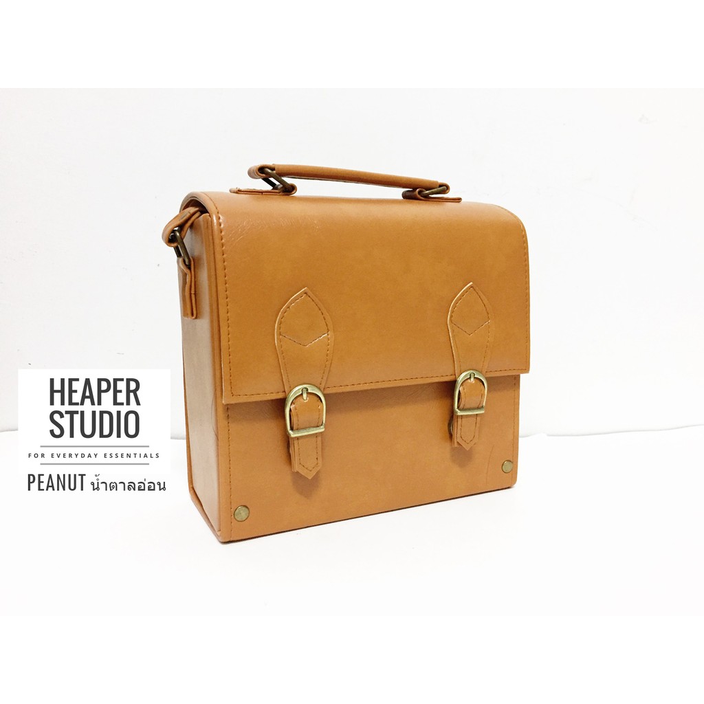 [มีโค้ดลด100บ]HEAPER BOX หนัง PU ทรงกล่อง สะพายข้าง crossbody bag