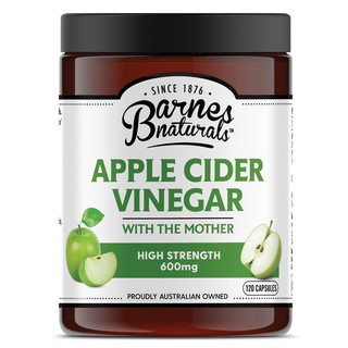 Barnes Naturals Apple Cider Vinegar with The Mother 600mg 120 Capsules