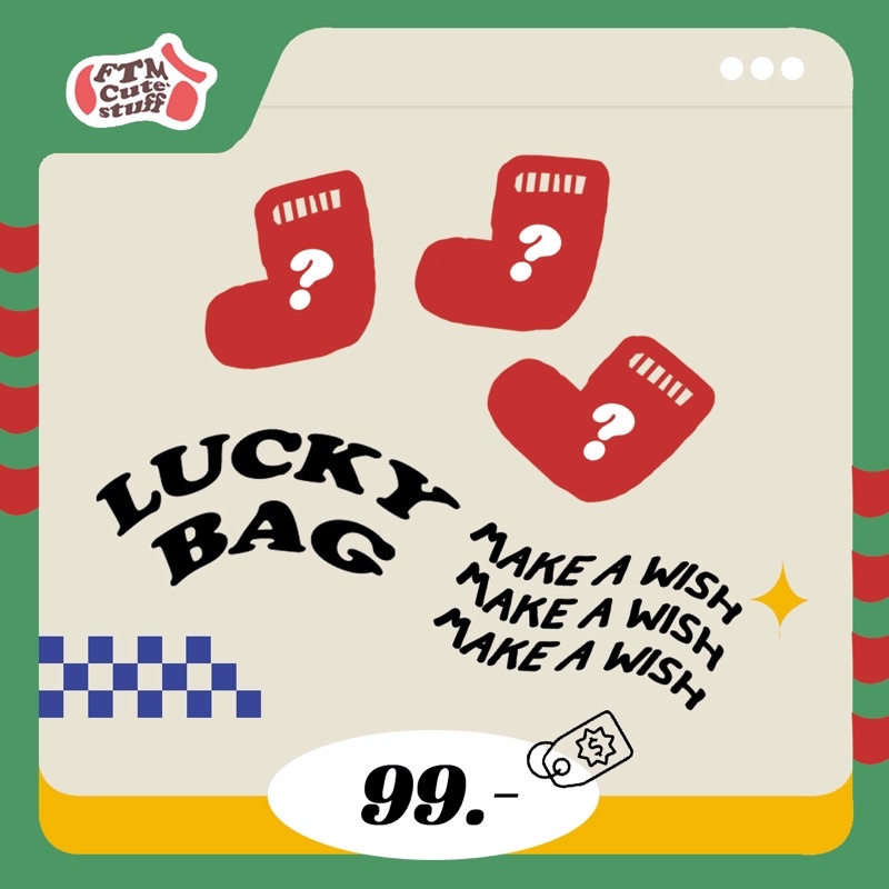 ถุงสุ่มถุงเท้า 99‼️ Lucky bag ✨🧐 คละสี คละแบบ!!
