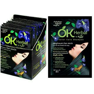 OK herbal แชมพูปิดผมขาว 1กล่อง