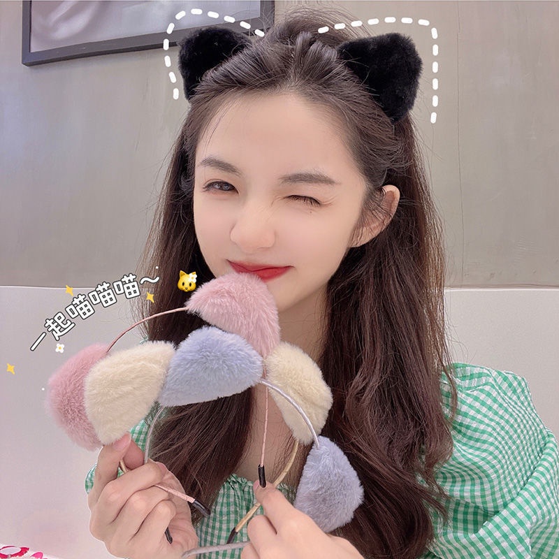 ที่คาดผม แต่งหูแมวน่ารัก เหมาะกับใส่ด้านนอก แฟชั่นแฟรี่ สําหรับผู้หญิง