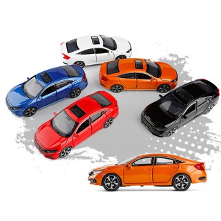 โมเดลรถยนต์ HONDA CIVIC 2019 5 ประตู ทำจากเหล็ก สัดส่วน 1:32 ประตูซ้ายขวา และฝากระโปรง หน้าหลัง เปิดได้เหมือนจริง