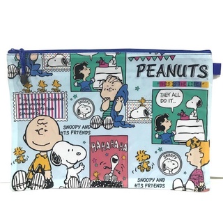 SNOOPY  PEANUTS  BLUE  ซอง เก็บเอกสาร กระเป๋าเอกสาร ซองเอกสาร ลาย  SNOOPY  PEANUTS  BLUE  สนูปปี้    งานตาข่าย 2 ซิป MNN