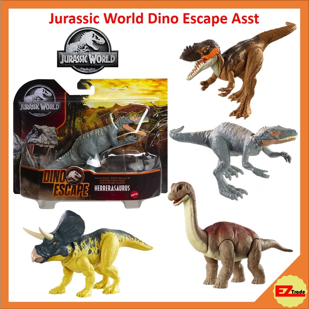 Jurassic World Wild Pack Dino Action Figure ข้อต่อที่สามารถเคลื่อนย้าย GWC93- Alioramus, Herrerasaur