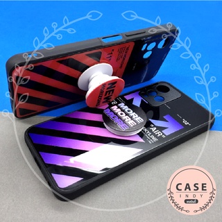 เคสเรียลมี Realme C12 C35 เคสมือถือกระจกพิมพ์ลายหน้าเงา กันเลนส์กล้อง ฟรี Griptok เคสลายอาวกาศ