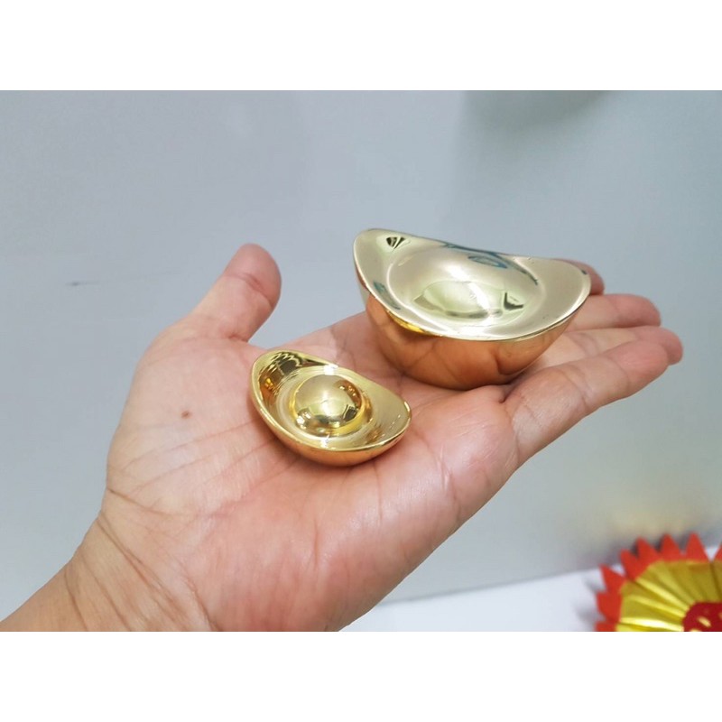 Brass byfa0 F1182 เงินจีนโบราณ (ก้อนใหญ่ในภาพ)หยวนเป่า รูปที่ 5
