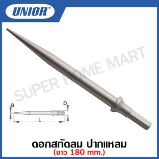 Unior ดอกสกัดลม รุ่น 1514A1 ถึง1514A6 ปากแบน ปากแหลม สกัดหัวรีเวท ตัดเหล็ก ปากแบนกว้าง