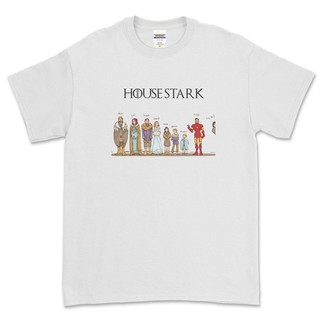 เสื้อยืด พิมพ์ลายการ์ตูน Game OF THRONES: HOUSE STARK CARTOON