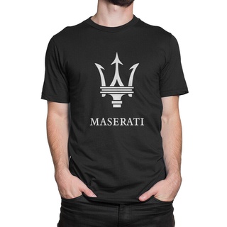 คอลูกเรือเสื้อยืดคอกลม เสื้อยืดคอกลม ผ้าฝ้าย ลาย Maserati Sport Car สีดํา สําหรับผู้ชาย O65YT665960ผ้าฝ้ายแท้