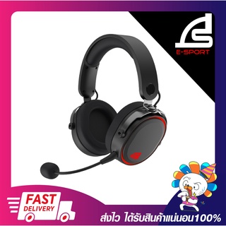 หูฟังเกมมิ่งไร้สาย SIGNO HEADPHONE E-SPORT WP-600 TROPEZ WIRELESS 2.4G (BLACK) รับประกันสินค้า 2 ปี