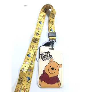 POOH  BF  สายคล้องคอ สายคล้องบัตร ซองใส่บัตร ที่ใส่บัตร พร้อมสายคล้องคอ (2cm) ลาย POOH BF   โทโทโร่ งานสวย งานดี     MNN