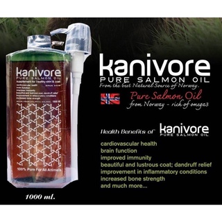 สุนัข-แมว Kanivore Pure Salmon oil (1000 ml) น้ำมันปลาแซลมอน บำรุงขน ผิว สัตว์ลี้ยง ขนสวย นุ่ม เงางาม