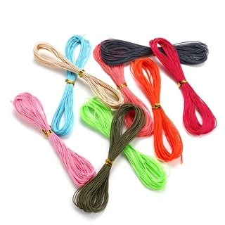 38สี เชือกเทียนไต้หวัน 1mm ยาว 10เมตร เชือกไม่ยืด เชือกถักสร้อยข้อมือ สร้อยคอ DIY