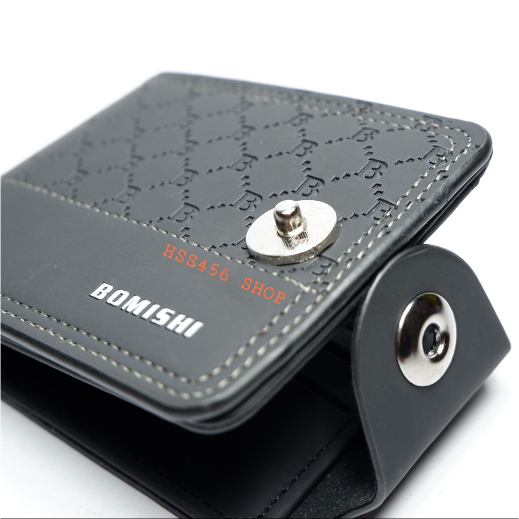 กระเป๋าสตางค์ผู้ชาย BOMSHI ขนาดเล็ก #XH-005 กะดุมครึ่ง - รูปที่ 7