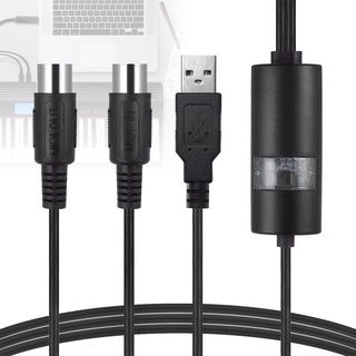 อะแดปเตอร์แปลงสายเคเบิล USB เป็น MIDI ยาว 2 เมตร สําหรับเปียโน กีตาร์ไฟฟ้า