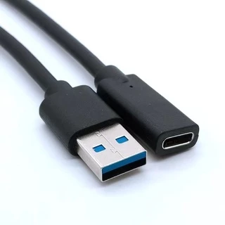 USB 3.1 Type C Female to USB 3.0 Male Connector Data cable USB-C Black