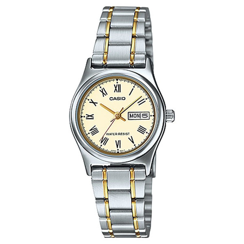 Casio นาฬิกาข้อมือผู้หญิง สายสแตนเลส รุ่น LTP-V006SG-9BUDF-สีเงิน