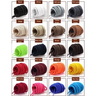เชือกผูกรองเท้า โพลีเอสเตอร์ ทรงกลม 21 สี ยาว 90 ซม. 120 ซม. 150 ซม. 1 คู่