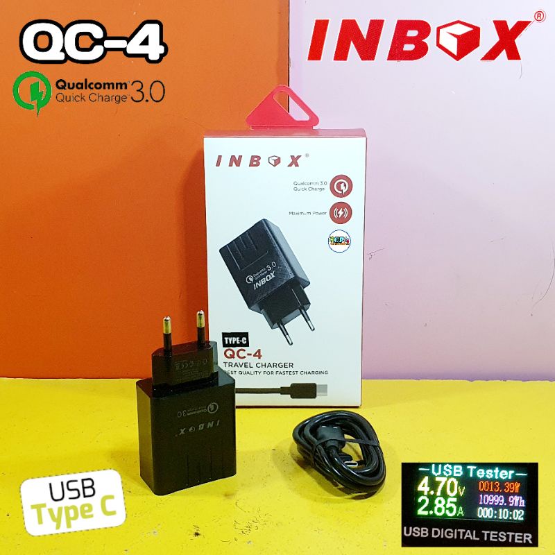 Qualcomm QC-4 Quick Charge USB Type C Travel Charger Adapter