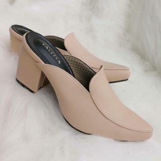 VALEZKA SS03 สี Beige(เบจ) รองเท้าส้นสูง 3 นิ้ว *** (ไซส์ปกติ)