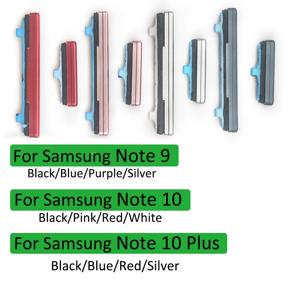 อะไหล่ปุ่มพาวเวอร์ ปุ่มปรับระดับเสียง ด้านข้าง แบบเปลี่ยน สําหรับ Samsung Galaxy Note 9 10 Plus