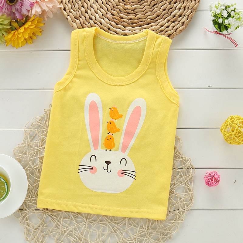 Baby vest boys summer cotton bottoming children's thin baby sleeveless
