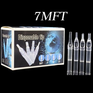 7MFT Tattoo Plastic Tip ปลายกระบอกเข็มสักพลาสติกใช้แล้วทิ้ง (1 กล่อง / 50 ชิ้น) Disposable Tattoo Tips