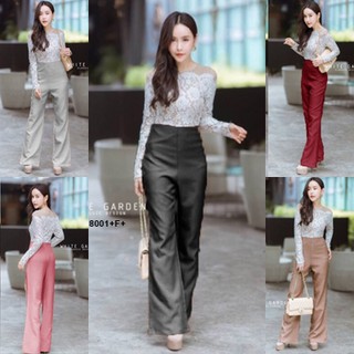 Jumpsuit ชุดจั้มสูทต่อลูกไม้ โทนสีพื้นเรียบๆ TW8001