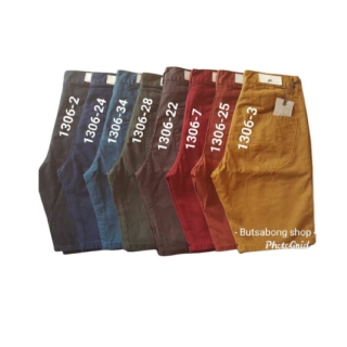 โปรโมชั่น : กางเกงขาสั้นผ้าสี-ไม่ยืด เป้าซิป รับประกันสีไม่ตก No.1306